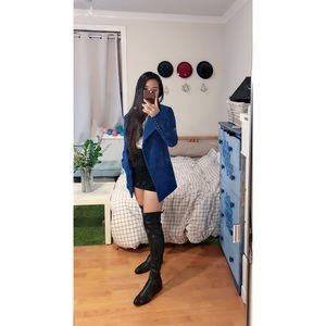 (Last call) urban outfitters wool blue slim coat